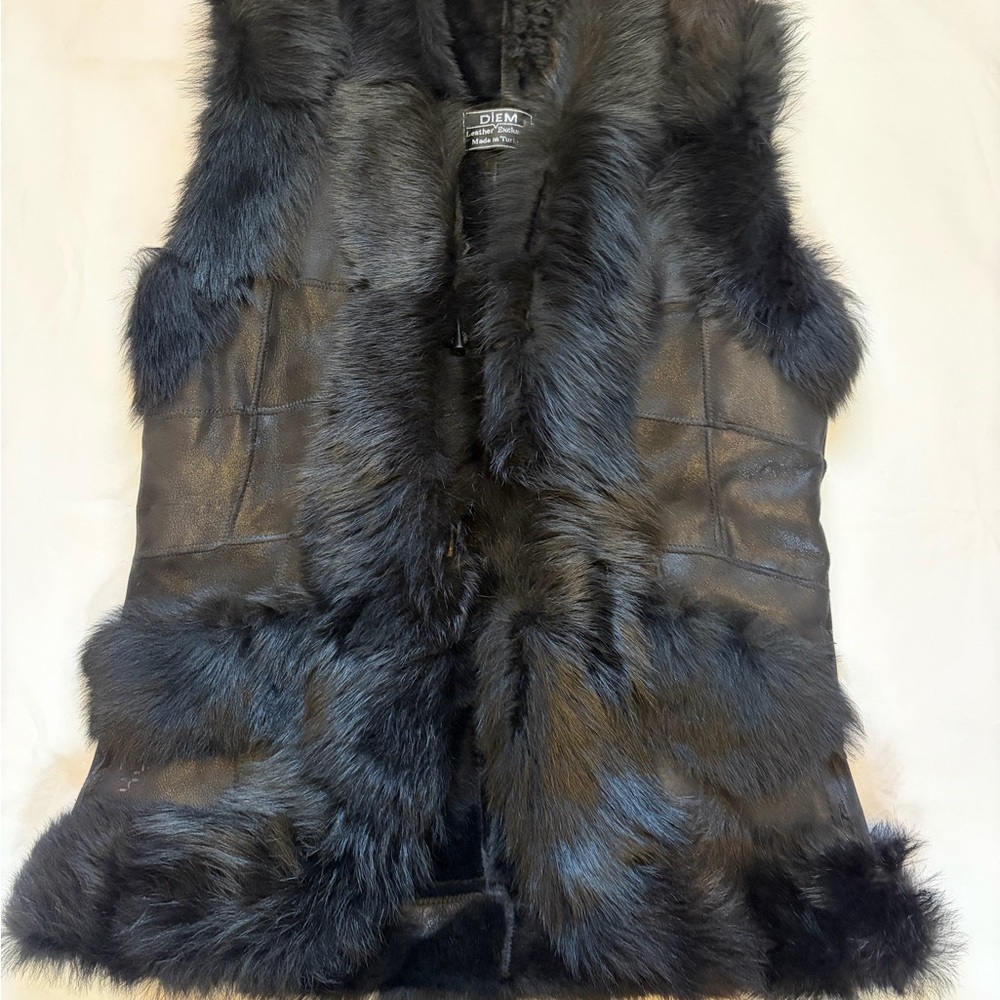 Elegant Black Fur Vest